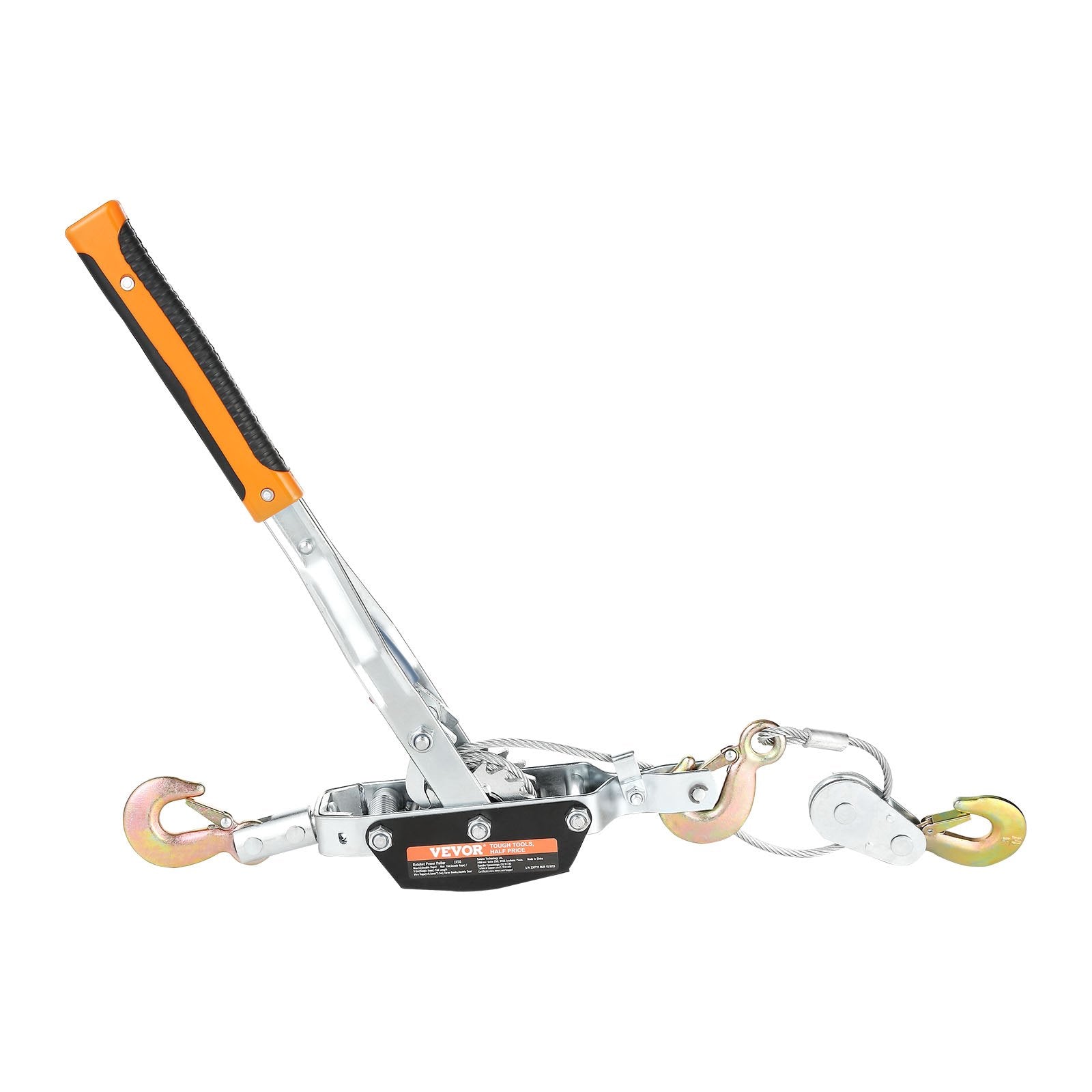 Come Along Winch, 5 Ton Max Pulling Capacity, 3.5 m Steel Cable, 3 Hooks, Heavy Duty Ratchet Power Puller V952-GSSJXQ5T13YC77Z63V0