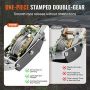 Power Puller Come Along Winch 2 Ton 4409 lbs Heavy Duty Pull Hoist 2 Hooks V952-GSSKJXQGSS2TN513MV0