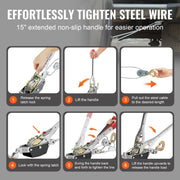 Power Puller Come Along Winch 2 Ton 4409 lbs Heavy Duty Pull Hoist 2 Hooks V952-GSSKJXQGSS2TN513MV0