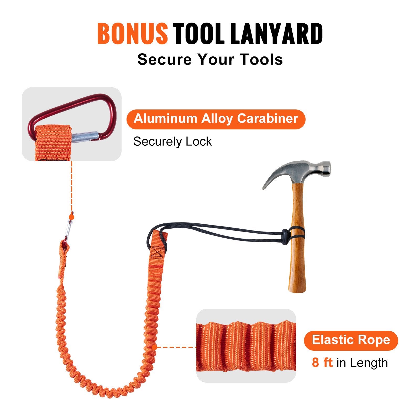 12.7mm Steel Core Flipline, 16ft(4.8m)Arborist Flipline for Tree Climbing with Alloy Steel Snap Hook & V952-GSSTJJSGSS16HY1WRV0