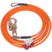 12.7mm Steel Core Flipline, 16ft(4.8m)Arborist Flipline for Tree Climbing with Alloy Steel Snap Hook & V952-GSSTJJSGSS16HY1WRV0