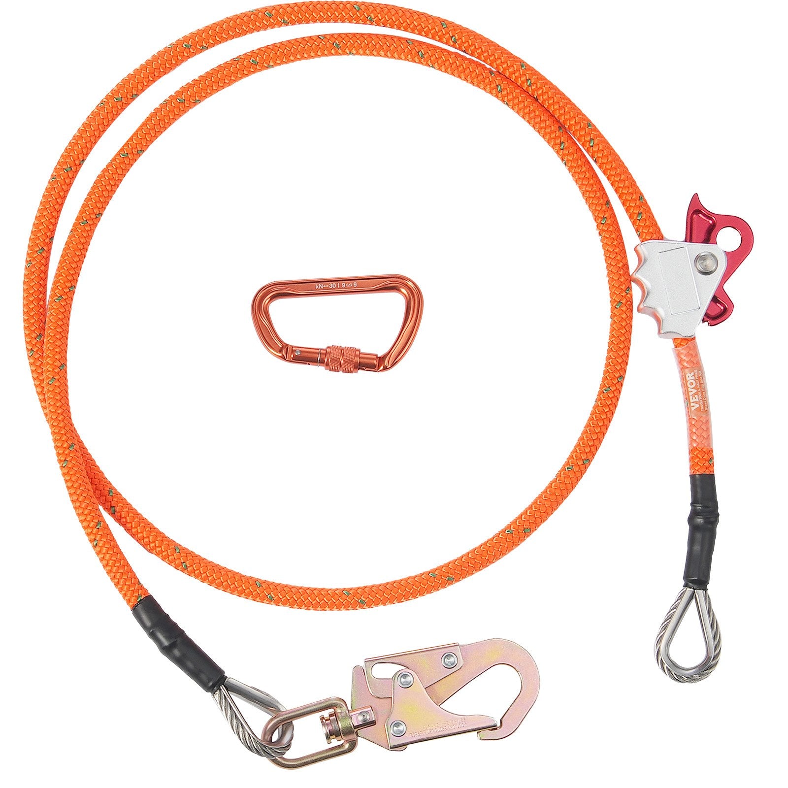 16mm Steel Core Flipline 8ft(2.4m) Arborist Flipline for Fall Protection V952-GSSTJJSGSS8YWONR1V0