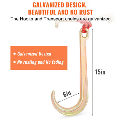 V-Chain Bridle, 4364 kg Working Load Limit, 8 x 914.4 mm G80 Tow Chain with RTJ Cluster Hooks, DOT Certified, V952-GTLMGDXJZYCZD1MNHV0