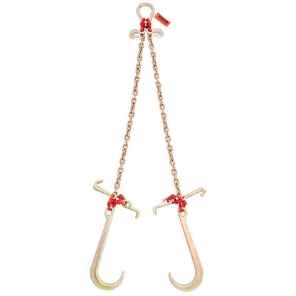 V-Chain Bridle, 4364 kg Working Load Limit, 8 x 914.4 mm G80 Tow Chain with RTJ Cluster Hooks, DOT Certified, V952-GTLMGDXJZYCZD1MNHV0