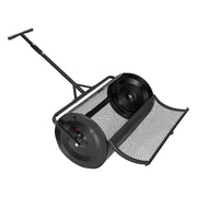 Compost Spreader, 91 cm Wide Peat Moss Spreader with Push/Tow Handle, 4 Heights Adjustable, Powder-Coated V952-GTSBJHSFMTCGFONO4001V0