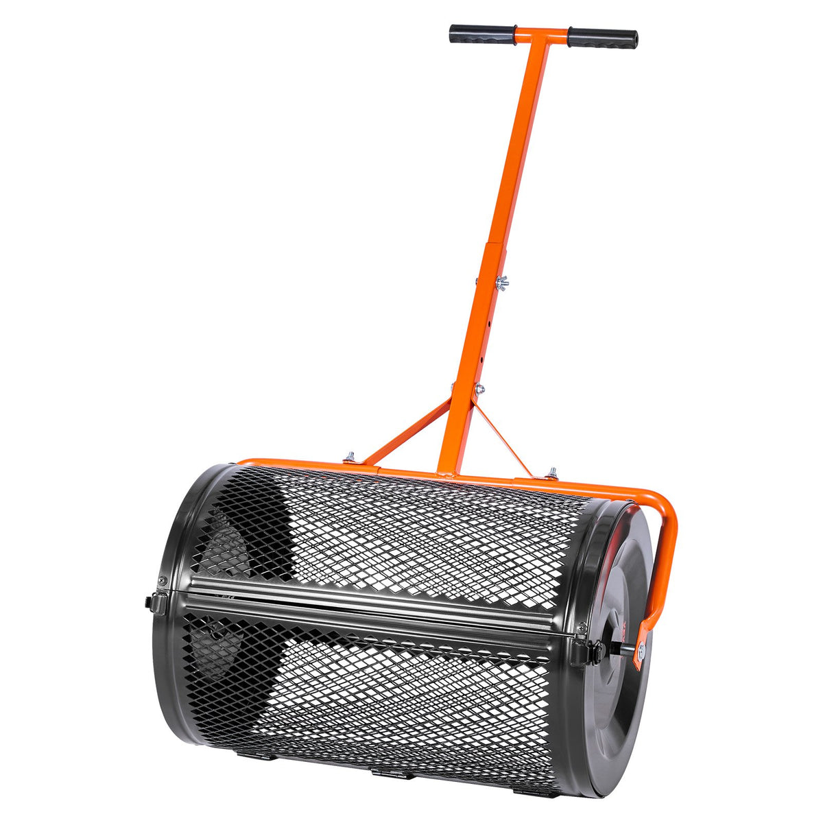 Compost Spreader, 24 in Wide Peat Moss Spreader with T Shaped Handle, 3 Heights Adjustable, Powder-Coated V952-GTSBJHSFMTCGIFLZ7001V0