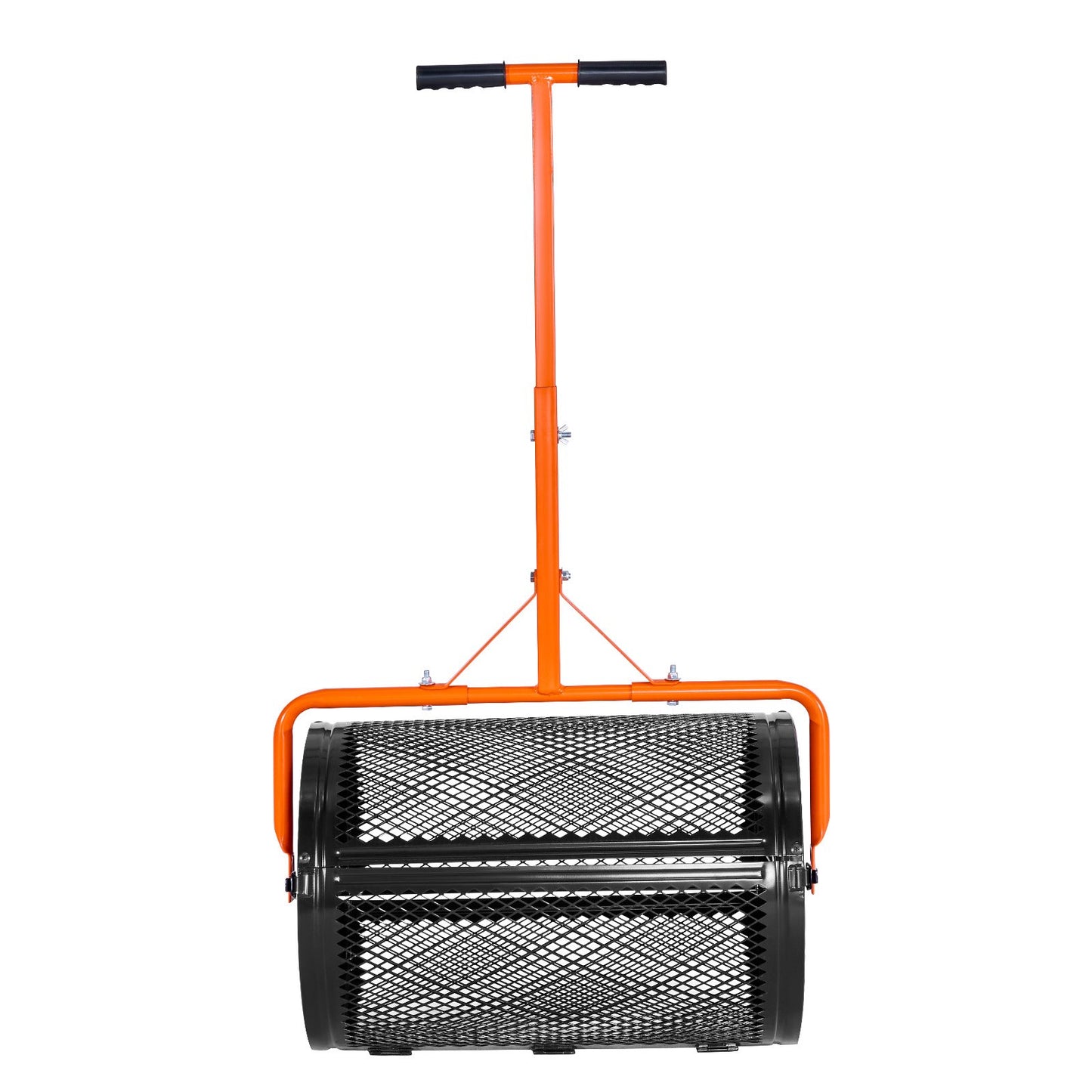 Compost Spreader, 24 in Wide Peat Moss Spreader with T Shaped Handle, 3 Heights Adjustable, Powder-Coated V952-GTSBJHSFMTCGIFLZ7001V0