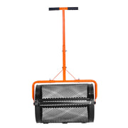 Compost Spreader, 24 in Wide Peat Moss Spreader with T Shaped Handle, 3 Heights Adjustable, Powder-Coated V952-GTSBJHSFMTCGIFLZ7001V0