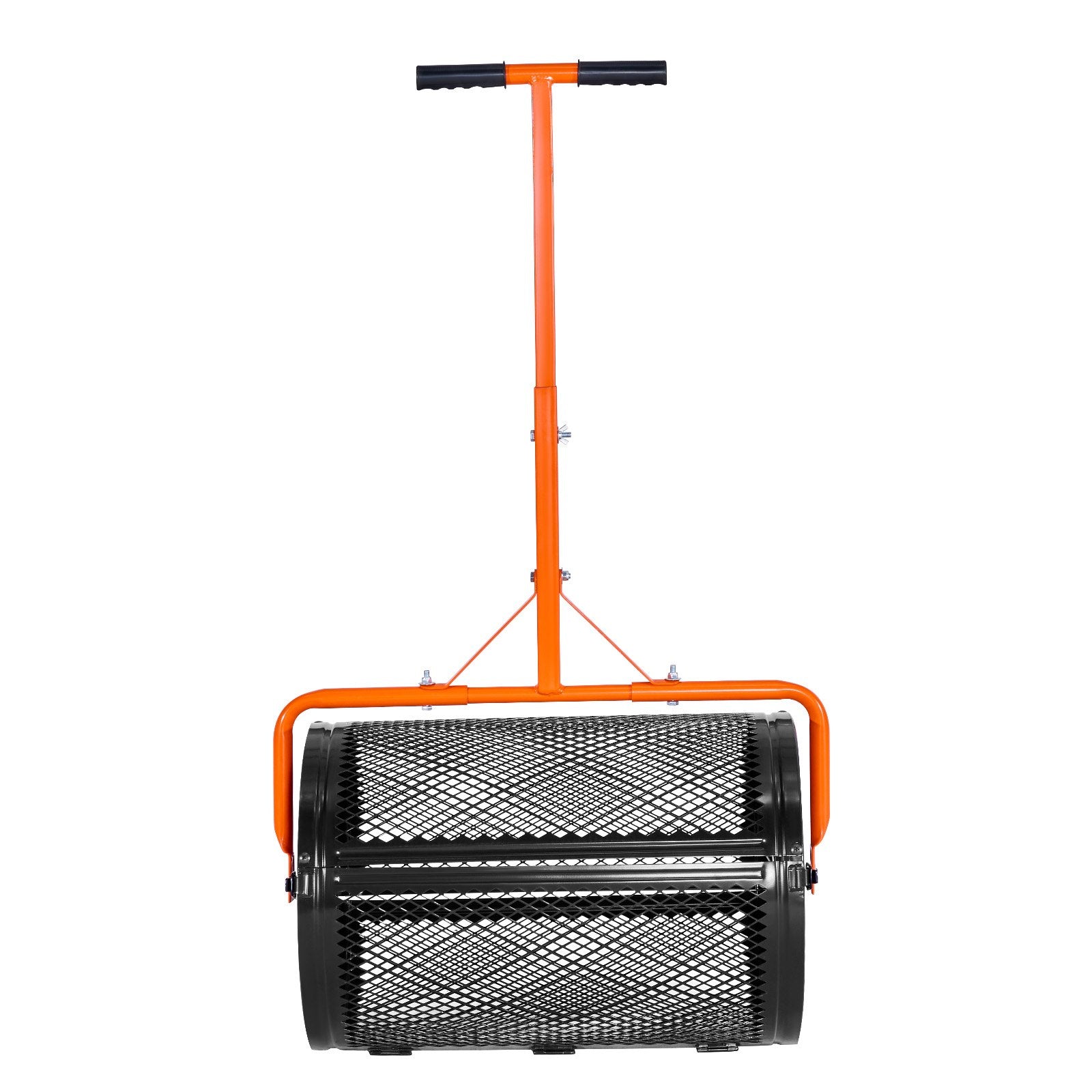 Compost Spreader, 24 in Wide Peat Moss Spreader with T Shaped Handle, 3 Heights Adjustable, Powder-Coated V952-GTSBJHSFMTCGIFLZ7001V0