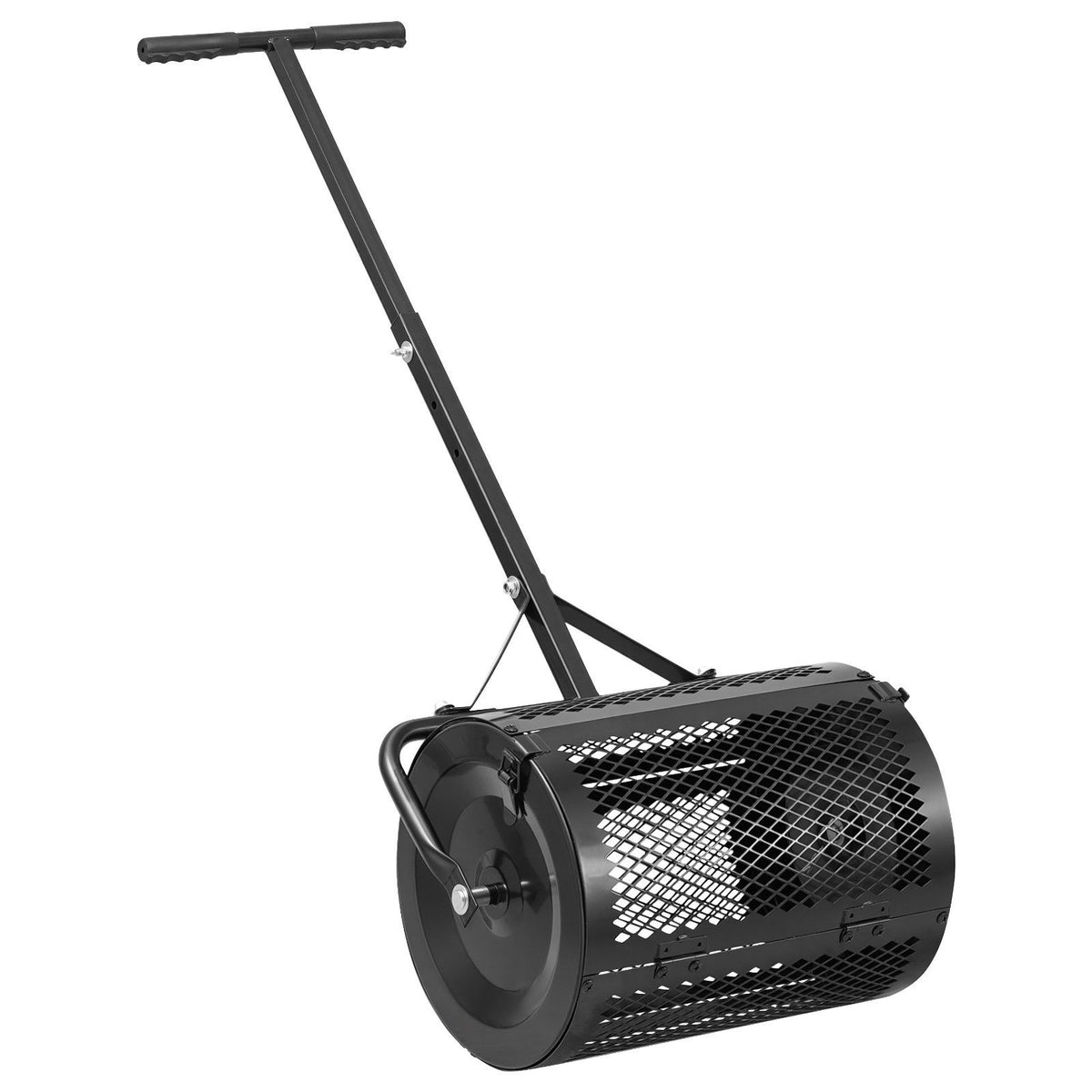 Compost Spreader, 42 cm Wide Peat Moss Spreader with T Shaped Handle, 3 Heights Adjustable, Powder-Coated V952-GTSBJHSFMTCGW6C4X001V0
