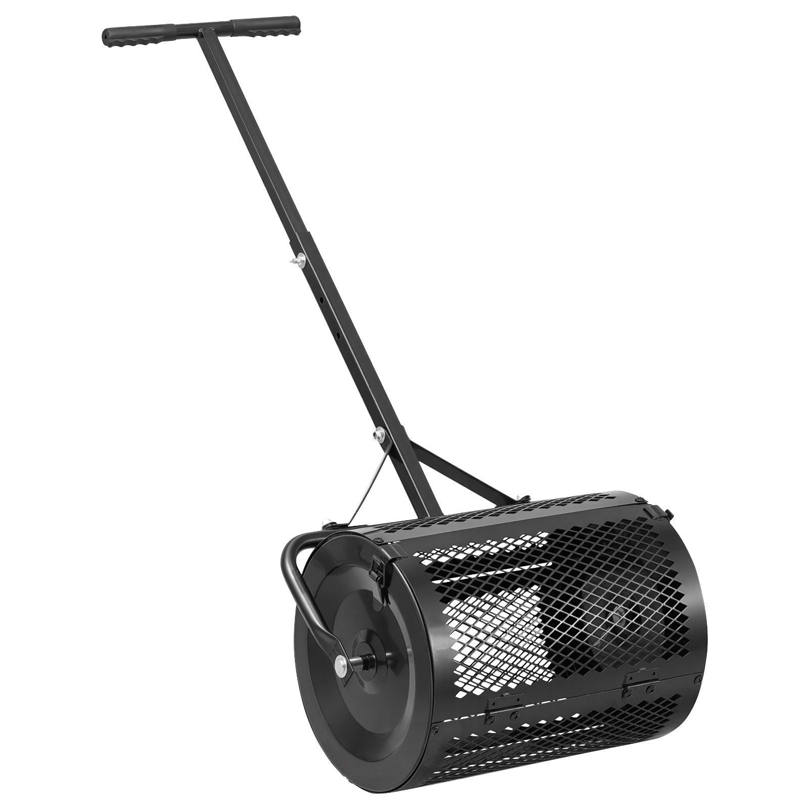 Compost Spreader, 42 cm Wide Peat Moss Spreader with T Shaped Handle, 3 Heights Adjustable, Powder-Coated V952-GTSBJHSFMTCGW6C4X001V0