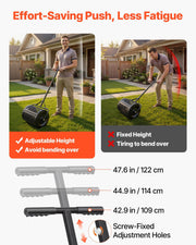 Compost Spreader, 42 cm Wide Peat Moss Spreader with T Shaped Handle, 3 Heights Adjustable, Powder-Coated V952-GTSBJHSFMTCGW6C4X001V0
