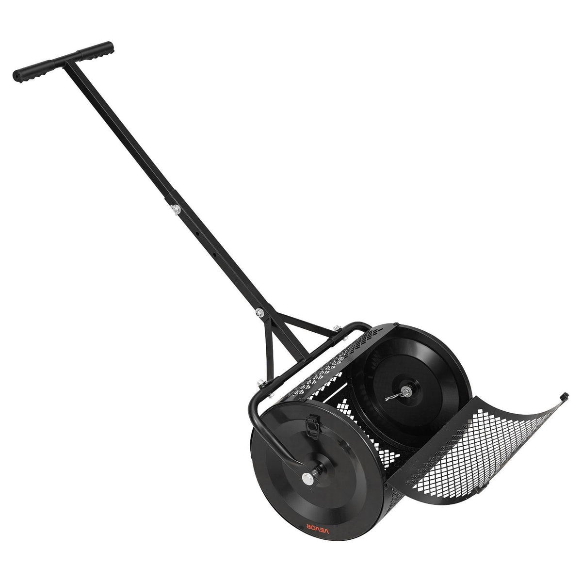 Compost Spreader, 42 cm Wide Peat Moss Spreader with T Shaped Handle, 3 Heights Adjustable, Powder-Coated V952-GTSBJHSFMTCGW6C4X001V0