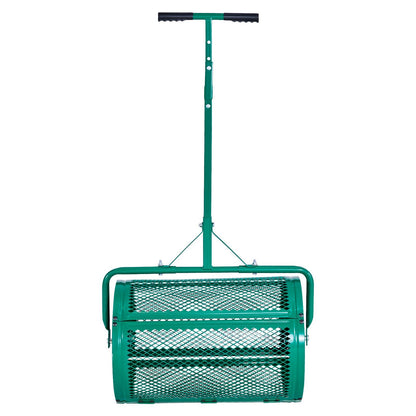 Compost Spreader, 24 in Wide Peat Moss Spreader with Push/Tow Handle, 4 Heights Adjustable, Powder-Coated V952-GTSBJLSFMTCGHA1PR001V0