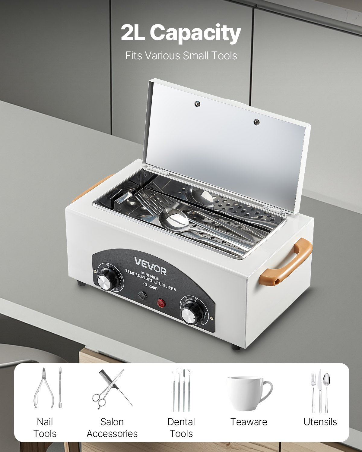 High Temperature Autoclave Machine, 2L, 300W High Temperature Cleaner Machine Box with Adjustable Temperature V952-GWXDQ15L0000R49V7001V3