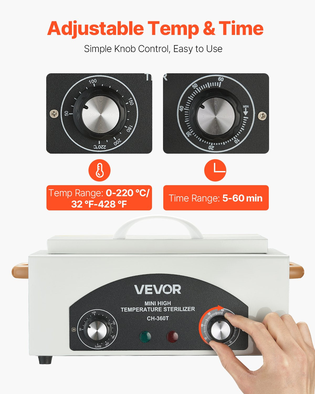 High Temperature Autoclave Machine, 2L, 300W High Temperature Cleaner Machine Box with Adjustable Temperature V952-GWXDQ15L0000R49V7001V3