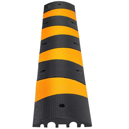 2pcs 6 Feet Rubber Driveway Modular Heavy Duty Speed 185 x 31 x 5.5 cm Cable Protector Ramp for Garage Gravel V952-GXB2G6FTZHHXJJSD1V0