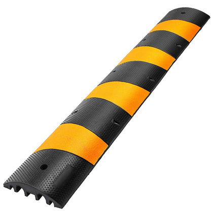 2pcs 6 Feet Rubber Driveway Modular Heavy Duty Speed 185 x 31 x 5.5 cm Cable Protector Ramp for Garage Gravel V952-GXB2G6FTZHHXJJSD1V0