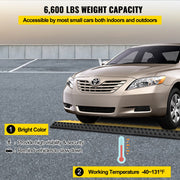 Rubber Cable Guard, 3-Channel, 2 x 2.3 in - Durable Cord Protection Ramp for Driveways, 6600 lbs Capacity V952-GXB900X580X75-3PCV0
