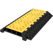 Rubber Cable Guard, 3-Channel, 2 x 2.3 in - Durable Cord Protection Ramp for Driveways, 6600 lbs Capacity V952-GXB900X580X75-3PCV0