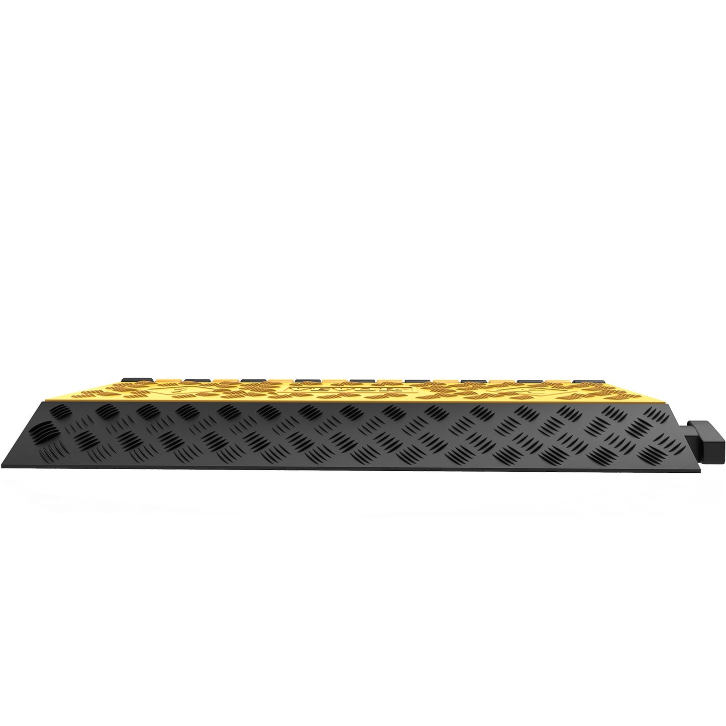 Rubber Cable Guard, 3-Channel, 2 x 2.3 in - Durable Cord Protection Ramp for Driveways, 6600 lbs Capacity V952-GXB900X580X75-3PCV0