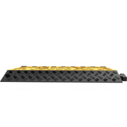 Rubber Cable Guard, 3-Channel, 2 x 2.3 in - Durable Cord Protection Ramp for Driveways, 6600 lbs Capacity V952-GXB900X580X75-3PCV0