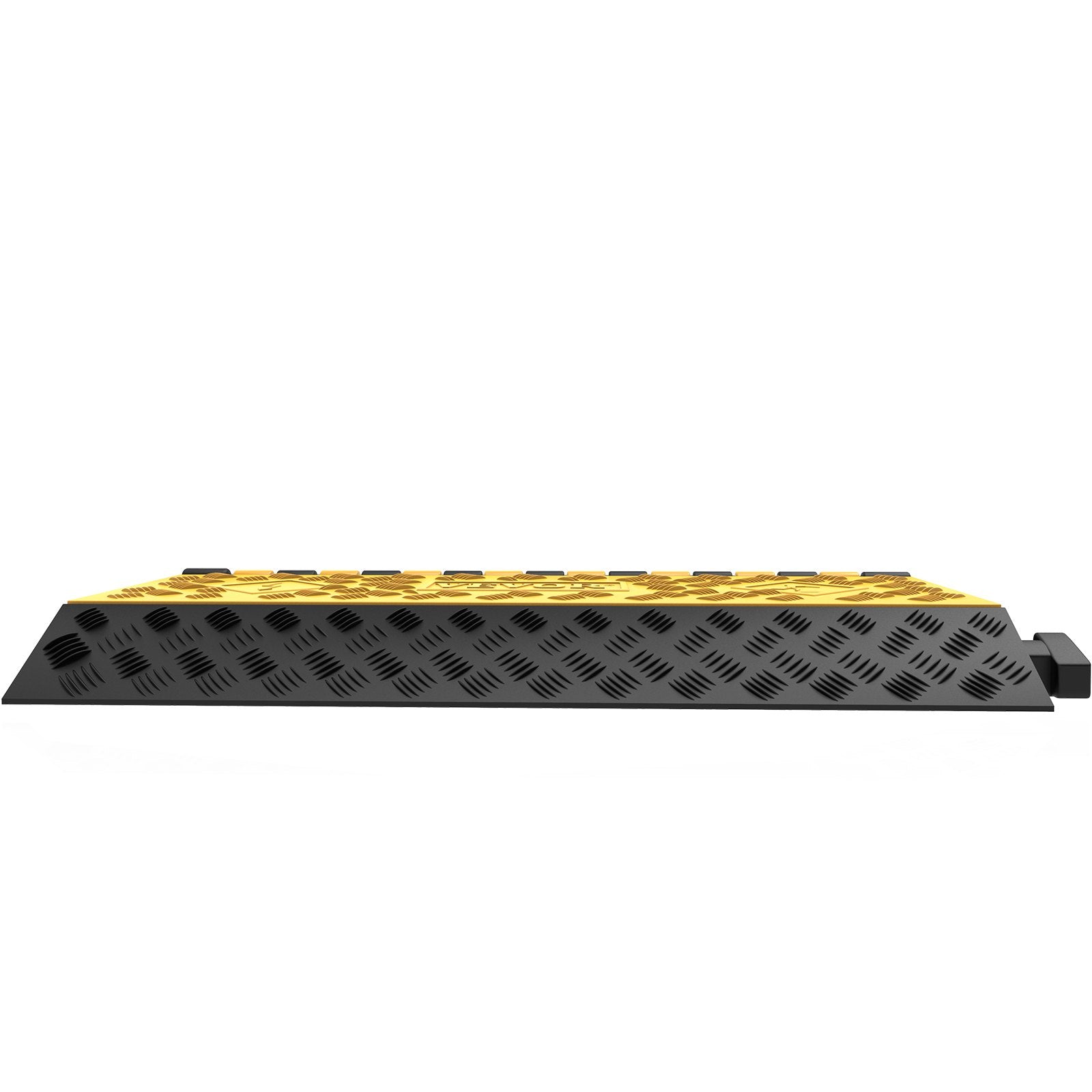 Rubber Cable Guard, 3-Channel, 2 x 2.3 in - Durable Cord Protection Ramp for Driveways, 6600 lbs Capacity V952-GXB900X580X75-3PCV0