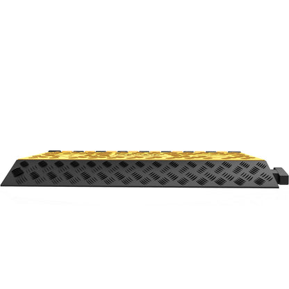 Rubber Cable Guard, 3-Channel, 2 x 2.3 in - Durable Cord Protection Ramp for Driveways, 6600 lbs Capacity V952-GXB900X580X75-3PCV0