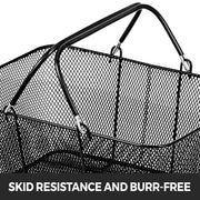 Shopping Baskets with Handles, 12PCS, Black Metal Shopping Basket, Portable Wire Shopping Basket, Black Wire V952-GXSBSJSGWLGXVOLJBV0