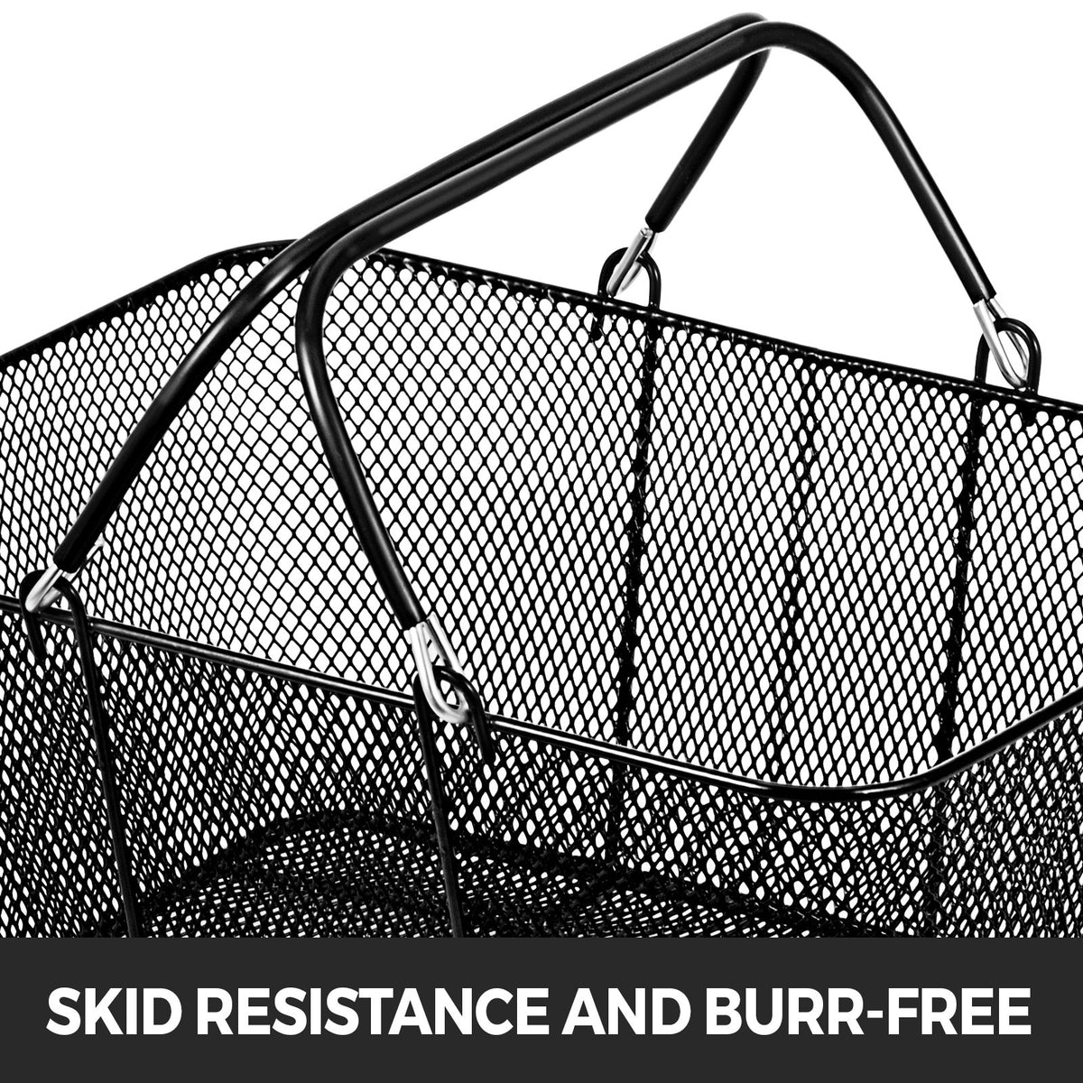 Shopping Baskets with Handles, 12PCS, Black Metal Shopping Basket, Portable Wire Shopping Basket, Black Wire V952-GXSBSJSGWLGXVOLJBV0