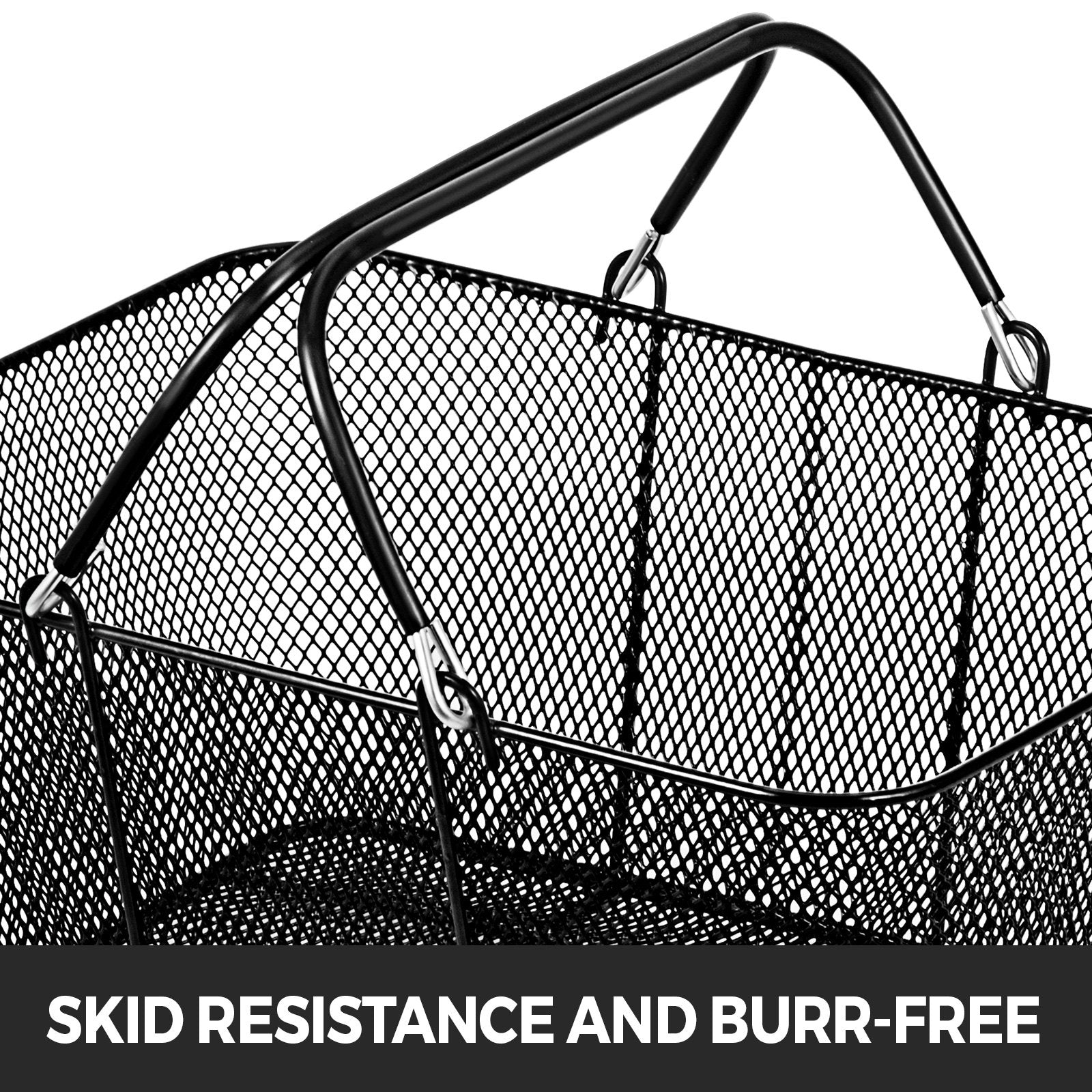 Shopping Baskets with Handles, 12PCS, Black Metal Shopping Basket, Portable Wire Shopping Basket, Black Wire V952-GXSBSJSGWLGXVOLJBV0