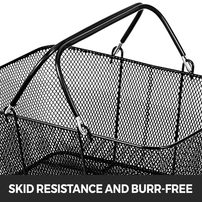 Shopping Baskets with Handles, 12PCS, Black Metal Shopping Basket, Portable Wire Shopping Basket, Black Wire V952-GXSBSJSGWLGXVOLJBV0