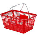 Shopping Basket, Set of 12, 21L Durable Plastic Grocery Basket with Metal Handle and Stand, 425 x 305 x 218 V952-GXSBSSLGWLHS3TB5BV0