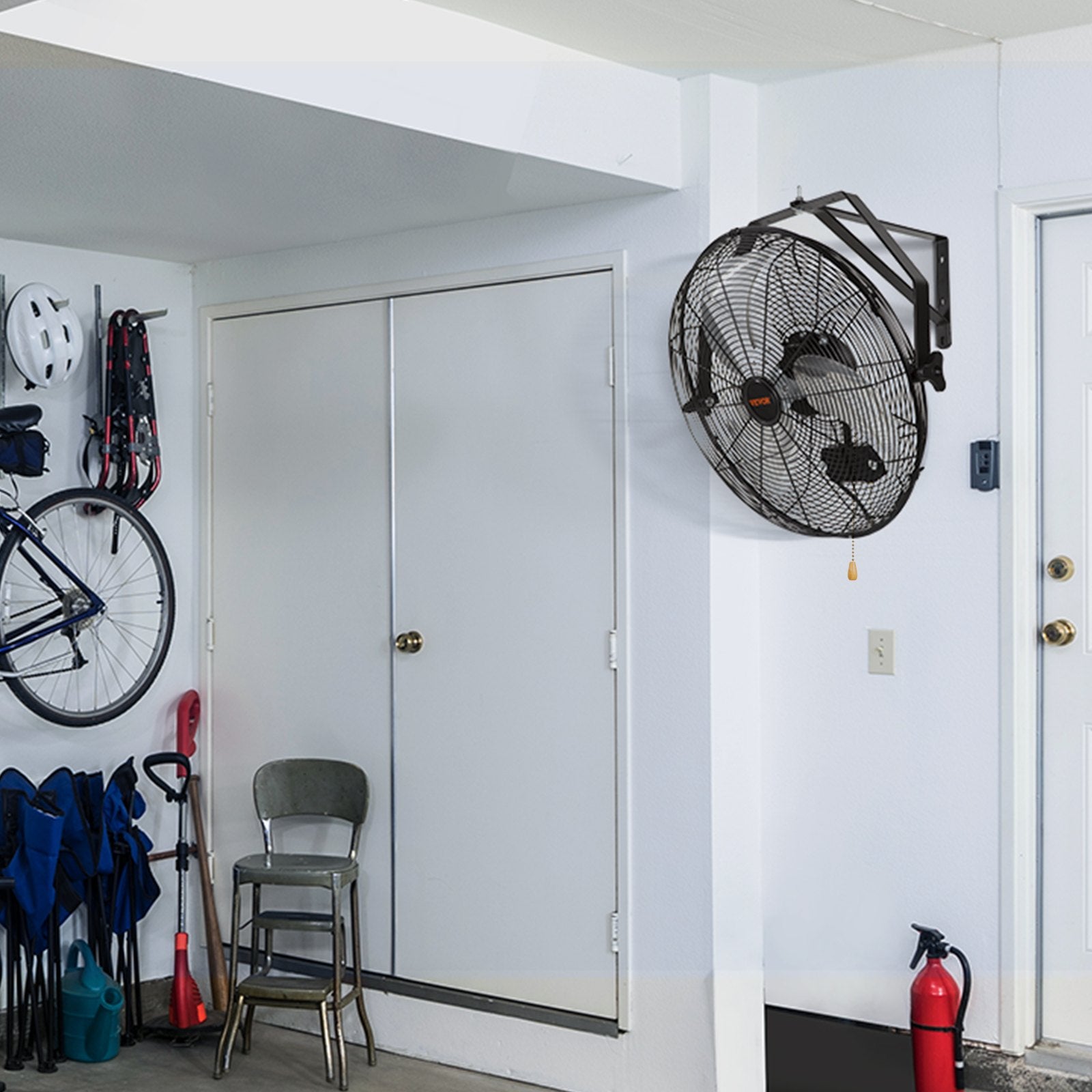 Industrial Wall Mount Fan Waterproof Metal Fan 17.6'' 3 Speed Airflow V952-GYBGSFS18INCH2HS2V3