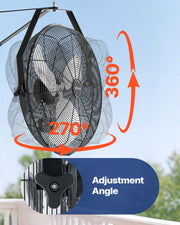 615mm Industrial Wall Mount Fan 3 Speed 4650 CFM for Garage Greenhouse V952-GYBGSFS1JT20T4EE6001V3