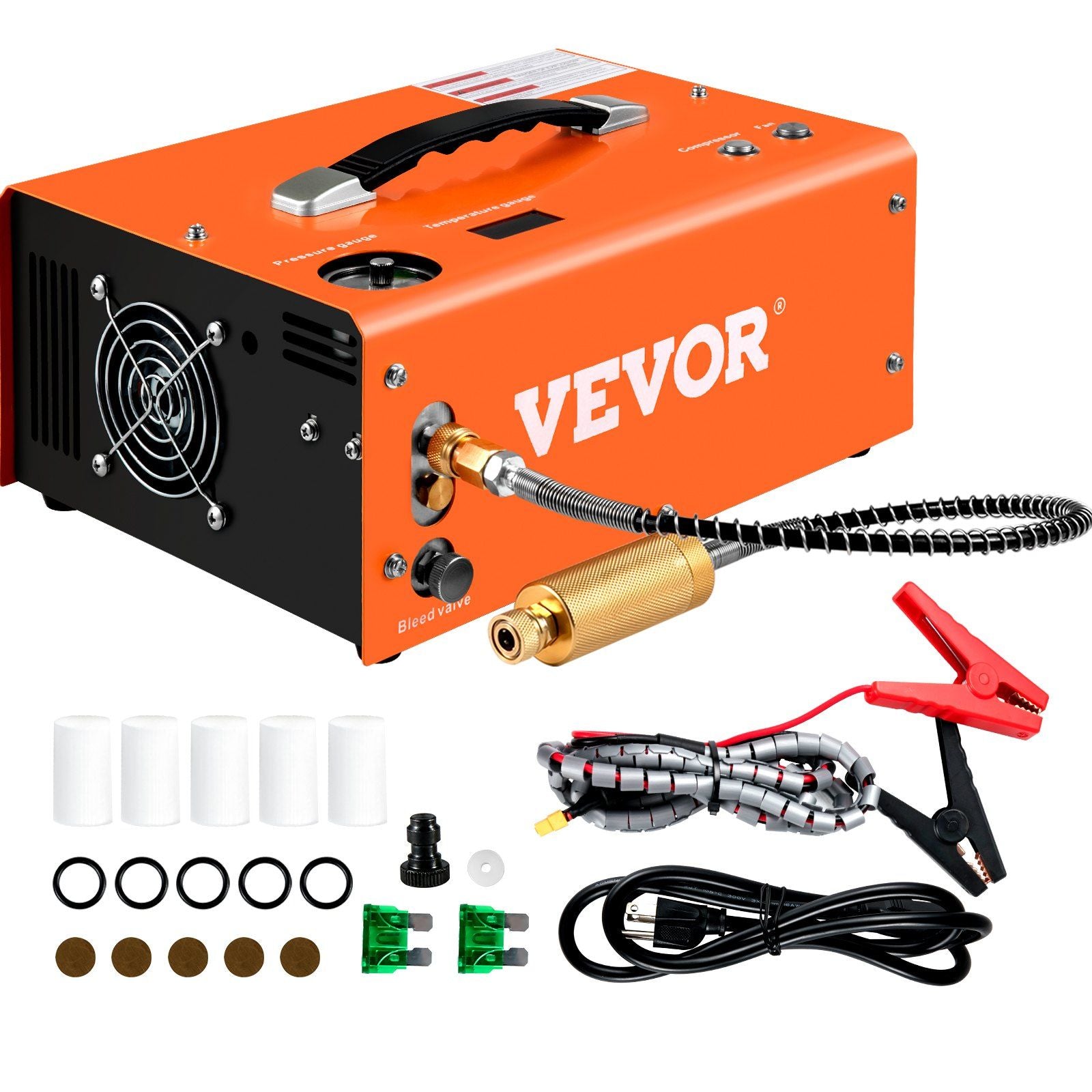 PCP Air Compressor Pump 12V 4500PSI Auto High Pressure Scuba Airgun Pump V952-GYDQBCSZD220VRQKUV3