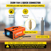 PCP Air Compressor Pump 12V 4500PSI Auto High Pressure Scuba Airgun Pump V952-GYDQBCSZD220VRQKUV3