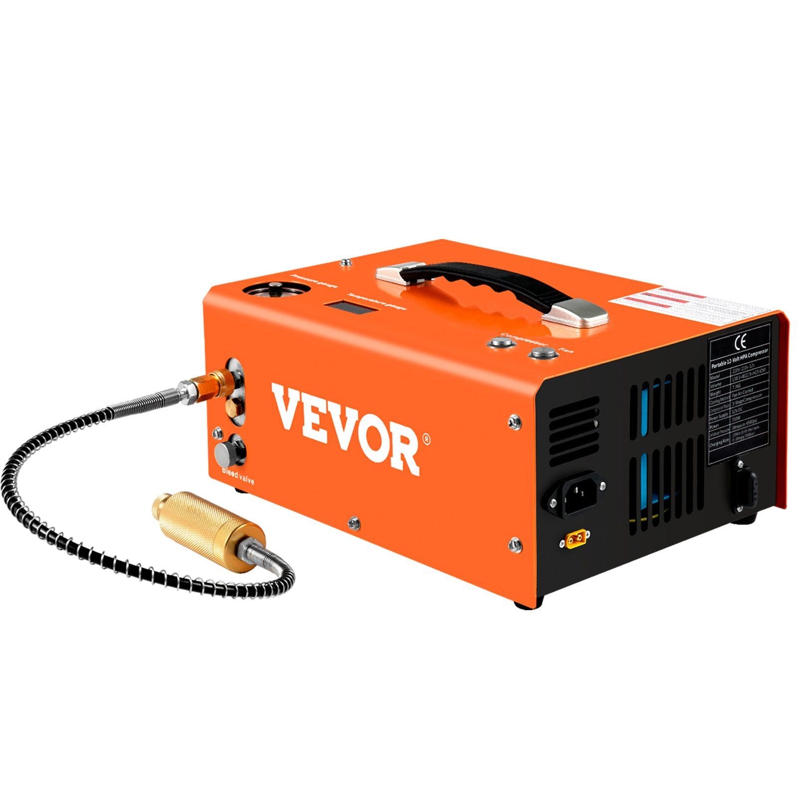 PCP Air Compressor Pump 12V 4500PSI Auto High Pressure Scuba Airgun Pump V952-GYDQBCSZD220VRQKUV3