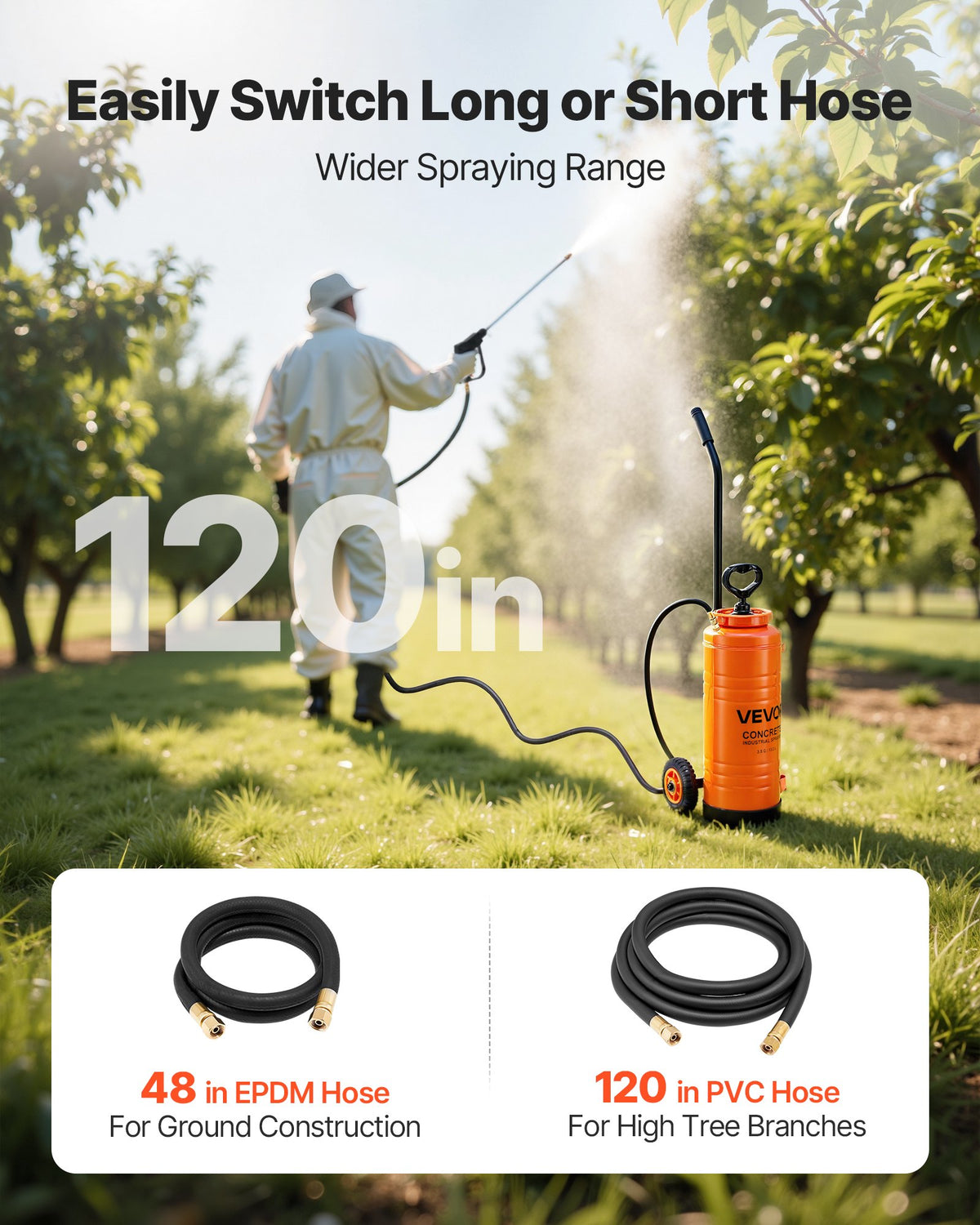 Industrial Concrete Sprayer with Wheeled Cart, 14L Stainless Steel Sprayer, Heavy Duty Tri-Poxy Pump V952-GYJBXGPWQ35GQUIZ8001V0