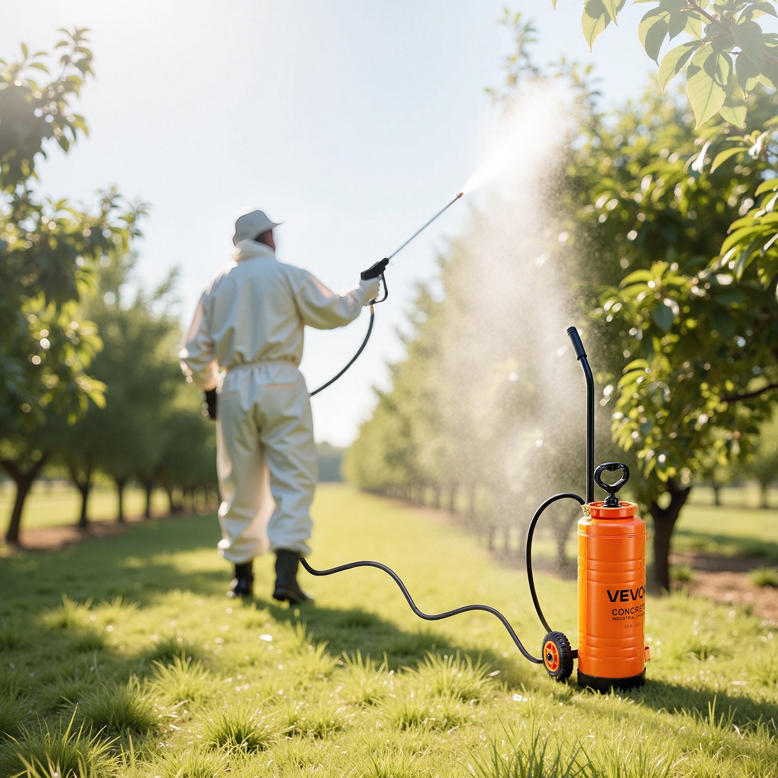 Industrial Concrete Sprayer with Wheeled Cart, 14L Stainless Steel Sprayer, Heavy Duty Tri-Poxy Pump V952-GYJBXGPWQ35GQUIZ8001V0