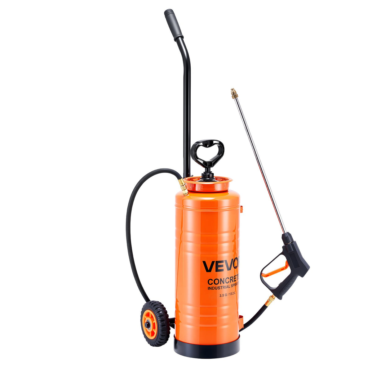 Industrial Concrete Sprayer with Wheeled Cart, 14L Stainless Steel Sprayer, Heavy Duty Tri-Poxy Pump V952-GYJBXGPWQ35GQUIZ8001V0