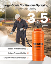 Industrial Concrete Sprayer, 14L Stainless Steel Sprayer, Heavy Duty Tri-Poxy Pump Sprayers, 52cm Wand with V952-GYJBXGPWQ35GVDBW0001V0
