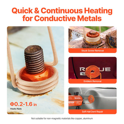 1KW Magnetic Induction Heater Hand-held Induction Heater for Bolts Removal V952-GYJRXQ10PCS6WNLL0V3