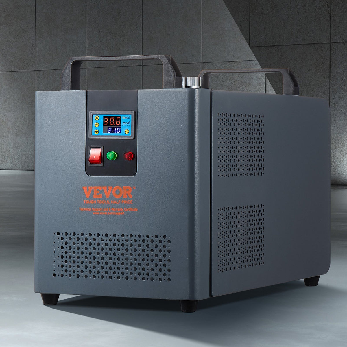 Industrial Water Chiller, KH-6000, 200W Industrial Water Cooler Cooling System with Compressor 12 L Water V952-GYLS72LMIN12LP9R6V3