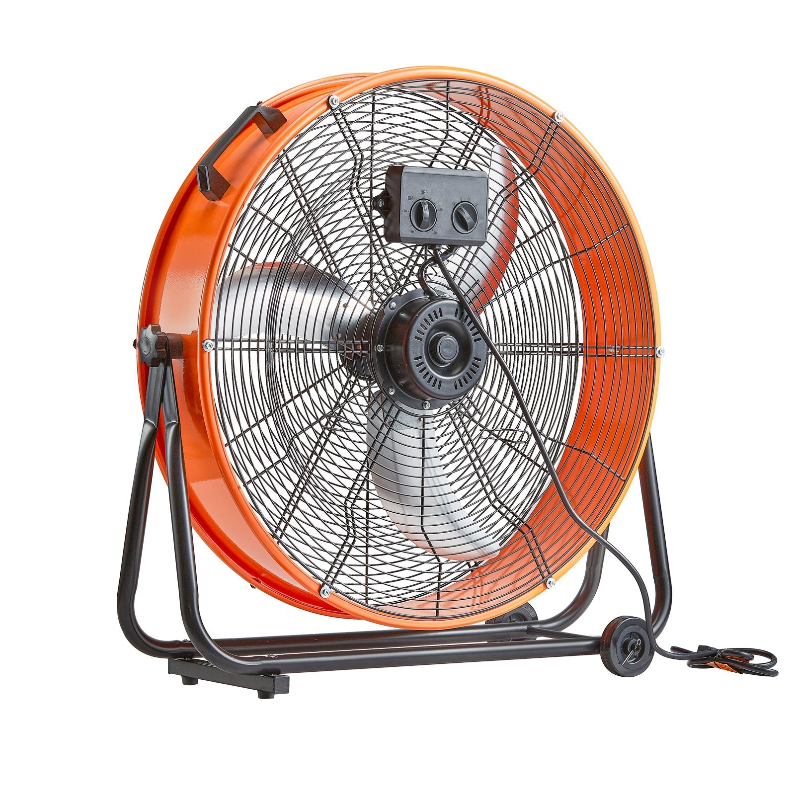 Drum Fan 24 Inch High Velocity Industrial Use 3-Speed Timer for Warehouse V952-GYLSFS24YCACQCOS3V3