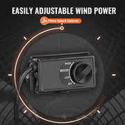 Drum Fan 24 Inch High Velocity Industrial Use 3-Speed 8600CFM for Warehouse V952-GYLSFS24YCACTZXEZV3