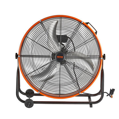 Drum Fan 24 Inch High Velocity Industrial Use 3-Speed 8600CFM for Warehouse V952-GYLSFS24YCACTZXEZV3