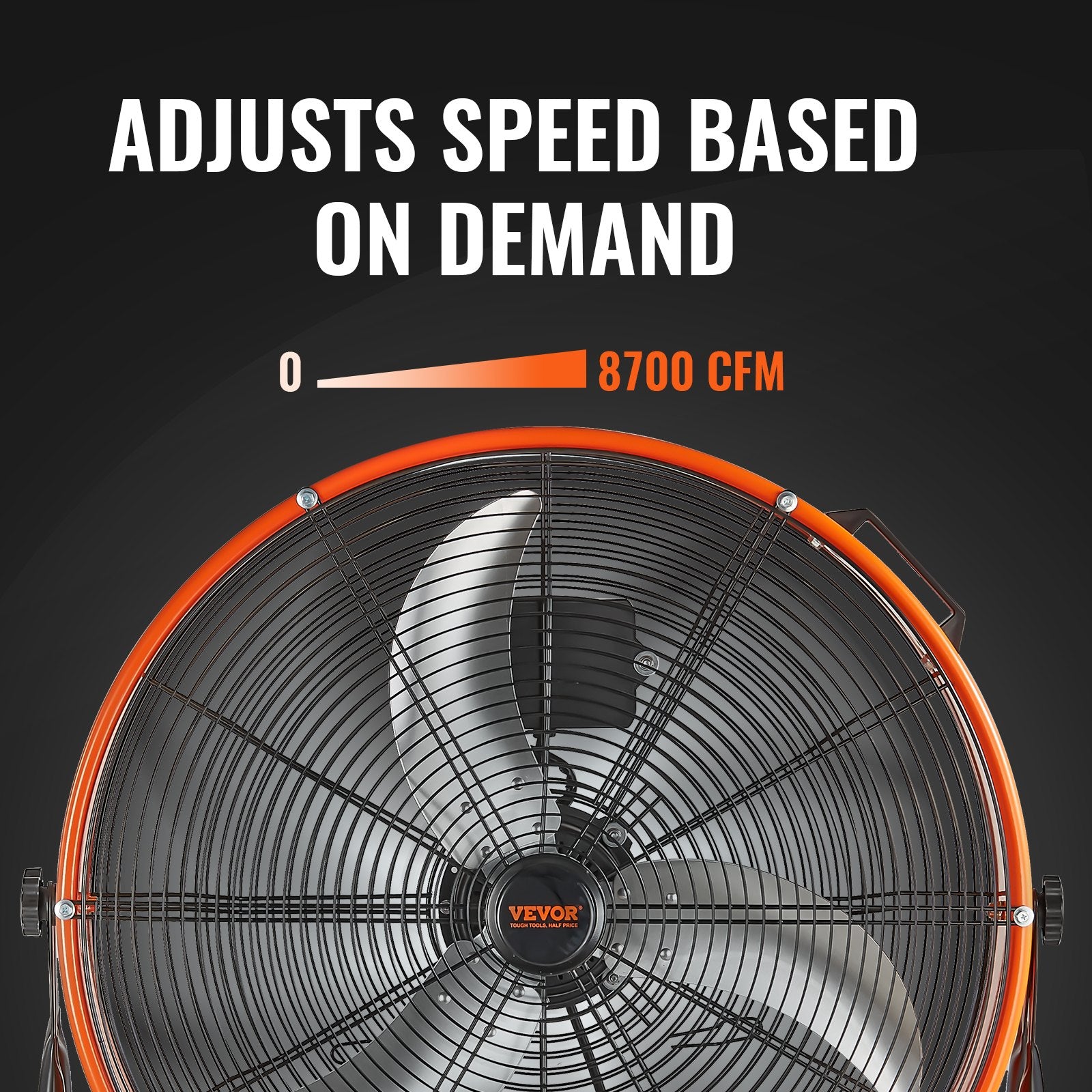 Drum Fan 24 In High Velocity Industrial Infinitely Variable Speed 7935CFM V952-GYLSFS24YCECZY0SLV3