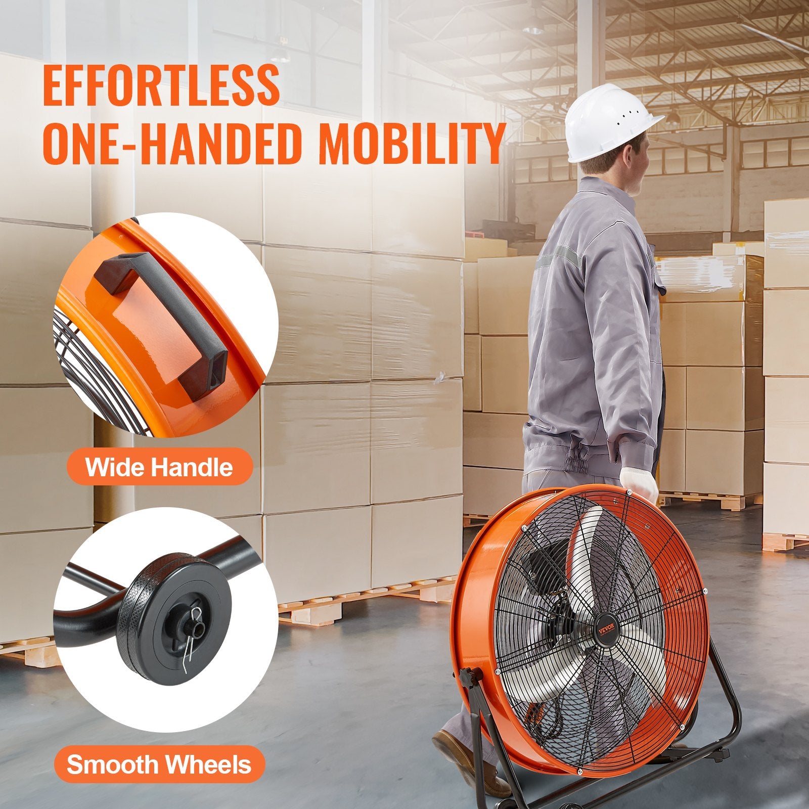 Drum Fan 24 In High Velocity Industrial Infinitely Variable Speed 7935CFM V952-GYLSFS24YCECZY0SLV3