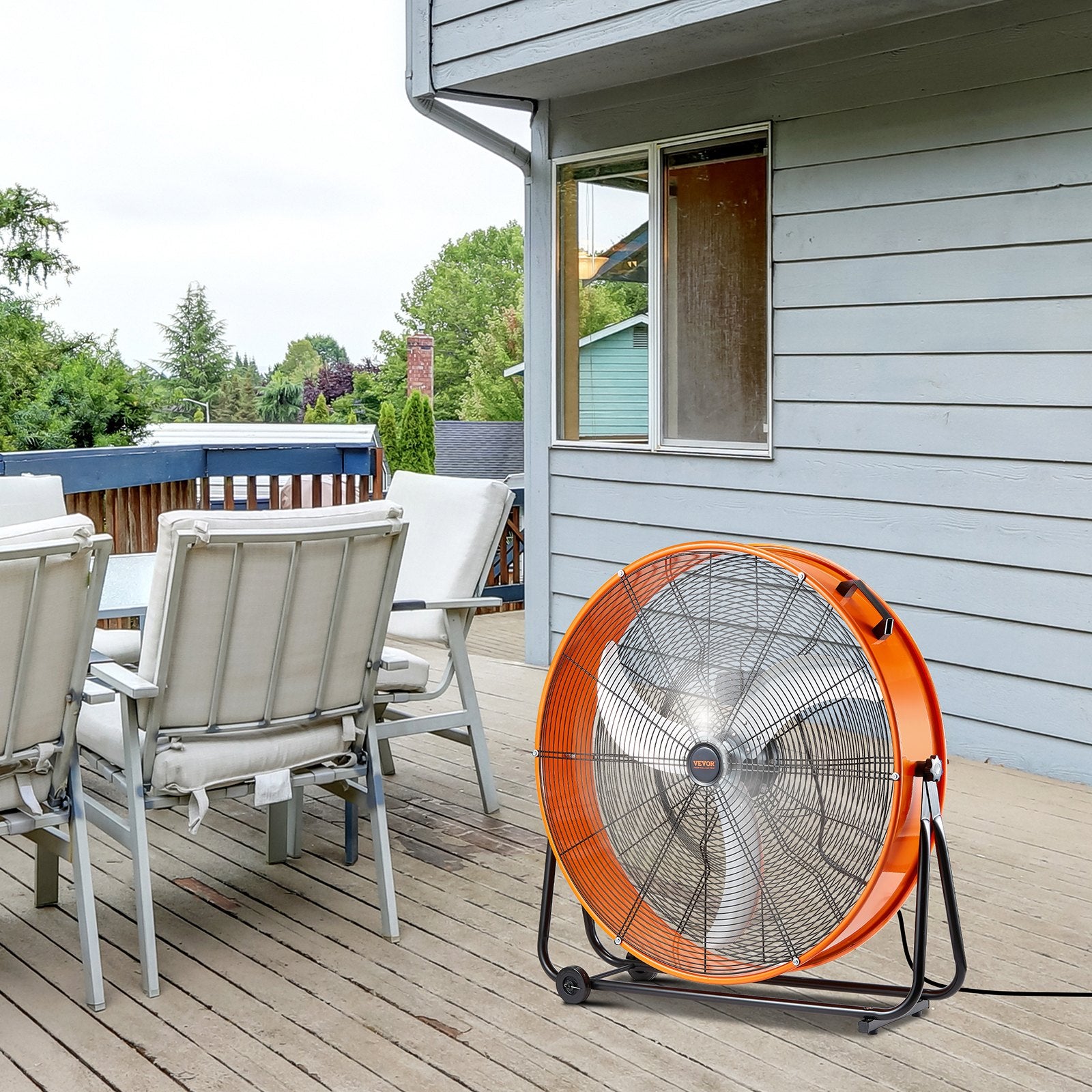 Drum Fan 30 Inch High Velocity Industrial Use 3-Speed 13000CFM for Warehouse V952-GYLSFS30YCACB1SPBV3